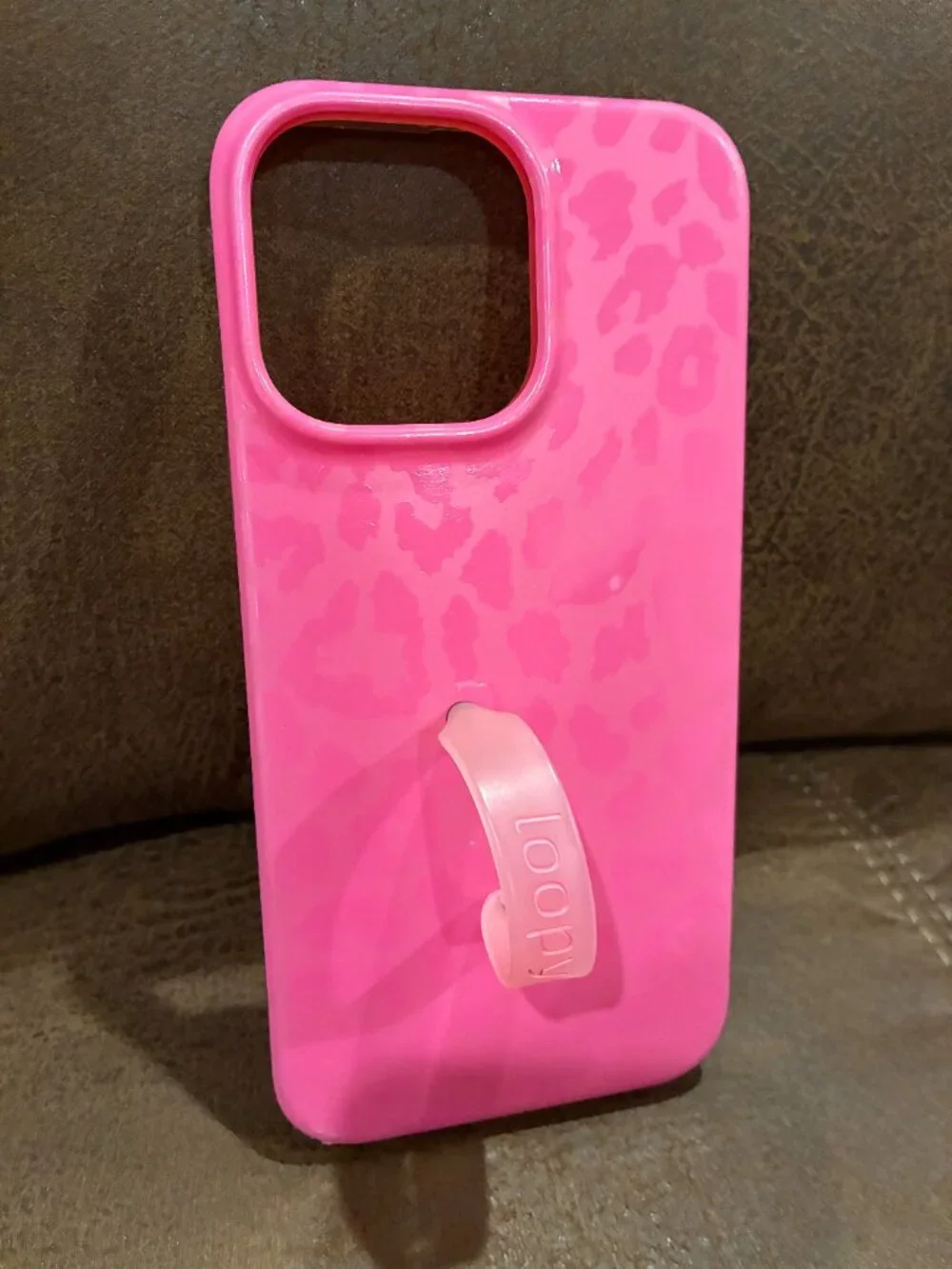 Loopy Hot Pink Leopard Iphone Case